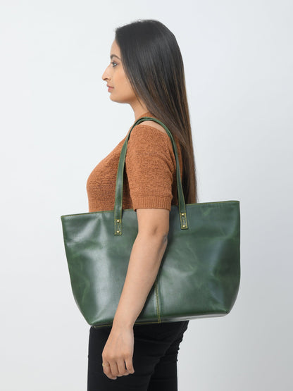 The Kim Tote Bag - Green