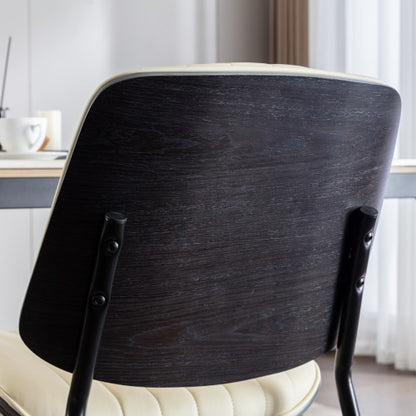 Dining Chairs Set Of 2 Mid Century Modern Retro Faux Leather Chair