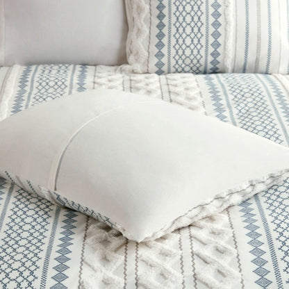Full Queen Cotton Printed Duvet Cover Set With Chenille - Patrian Supply Co.