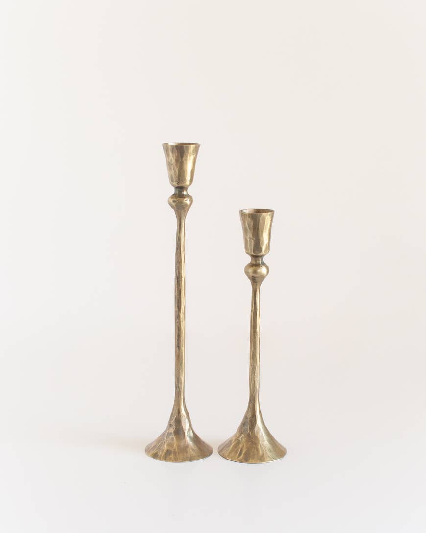 Gemini Hand-Forged Iron Candle Stands | Set of 2 - Patrian Supply Co.