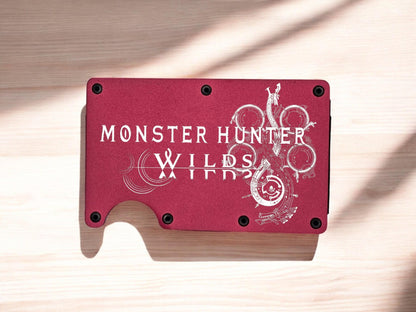 Wyvren Hunter RFID Metal Wallet – Engraved Minimalist Card Holder