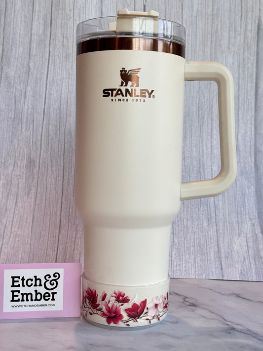 BURGUNDY MAGNOLIA Tumbler Boot -Fall fits 20-40oz NEW! Patent Pending