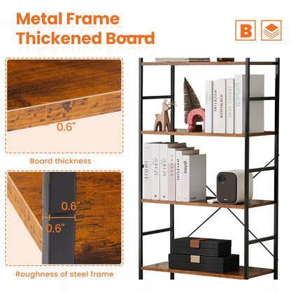 Five-tier bookshelf