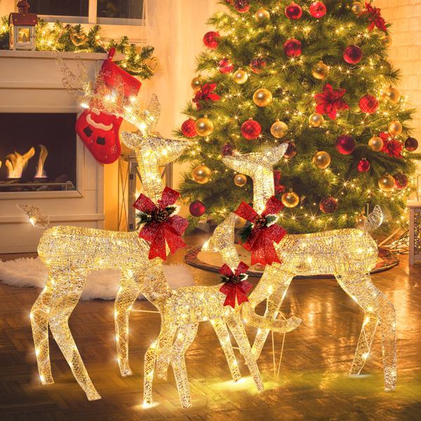 Golden Elk Family Courtyard Elk Decoration - Patrian Supply Co.