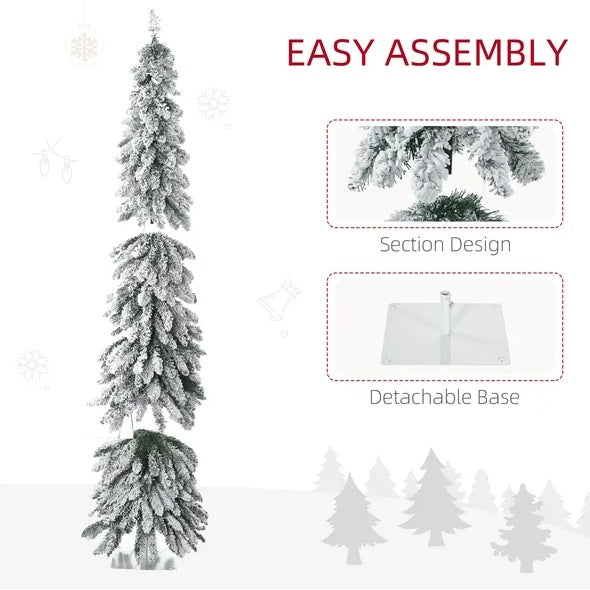 6ft Tall Prelit Pencil Artificial Christmas Tree - Patrian Supply Co.