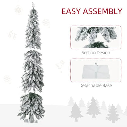 6ft Tall Prelit Pencil Artificial Christmas Tree - Patrian Supply Co.