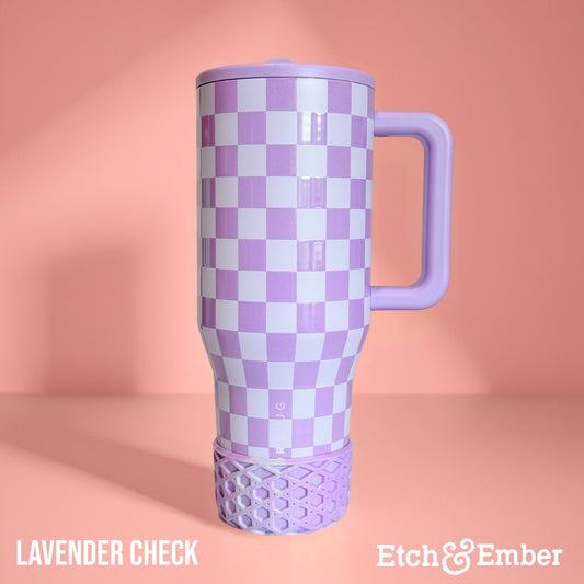 Lavender Check Remix WAFFLE Tumbler Boot -fits 20-40oz