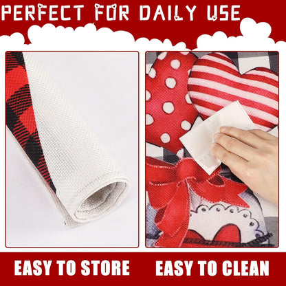 Valentines Day Placemats Set Of 4, 17x12.5 Inches