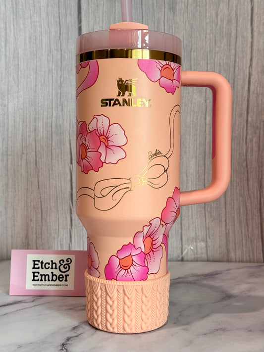 PEACH MACRAME Tumbler Boot -fits 20-40oz