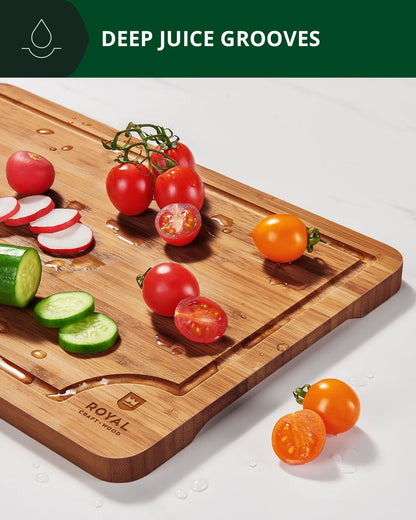 Cutting Board Set of 3, Bamboo, Brown
