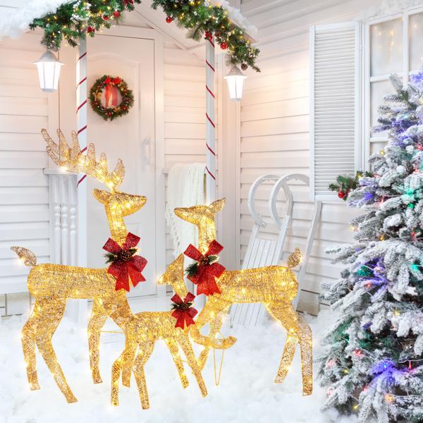 Golden Elk Family Courtyard Elk Decoration - Patrian Supply Co.