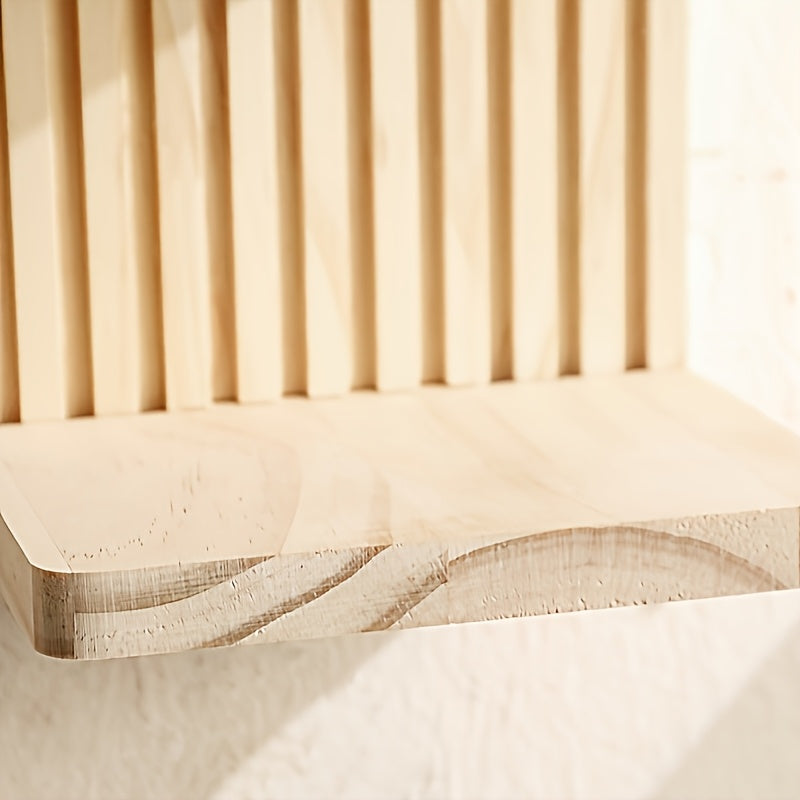 2 Wooden Double Wall Shelves