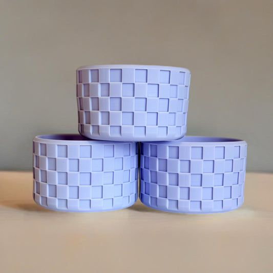 Lavender Checkers Tumbler Boot -fits 20-40oz