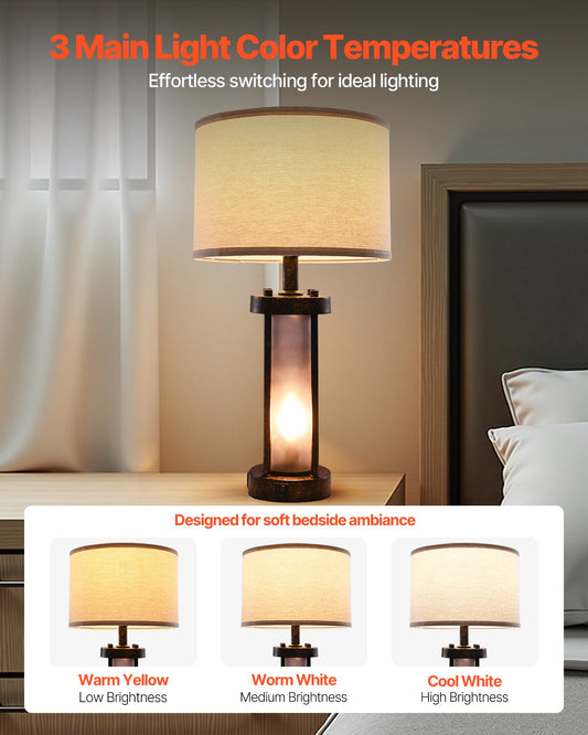 Table Lamps Set Of 2 Farmhouse Lamps with USB Ports