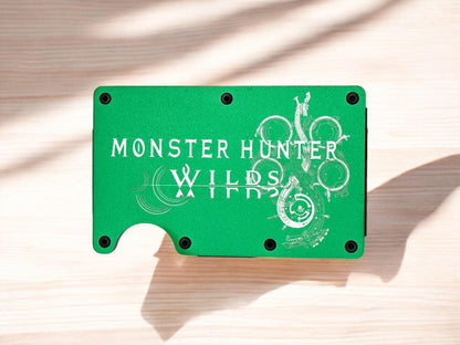 Wyvren Hunter RFID Metal Wallet – Engraved Minimalist Card Holder