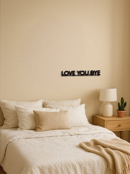 LOVE YOU BYE'Metal Sign Geometric Wall Art Create Festive Vibe Hanging Ornament