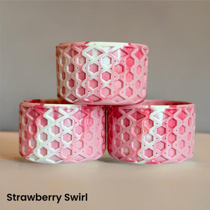 Strawberry Swirl WAFFLE Tumbler Boot -fits 20-40oz