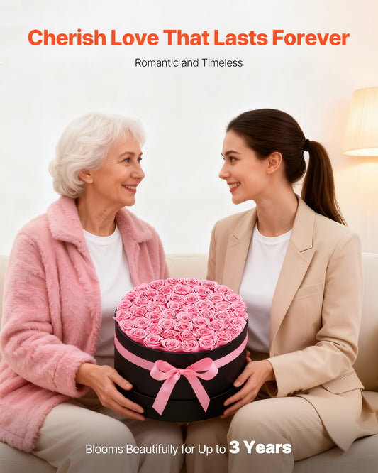 Forever Flowers, 50 Preserved Roses In A Box,
