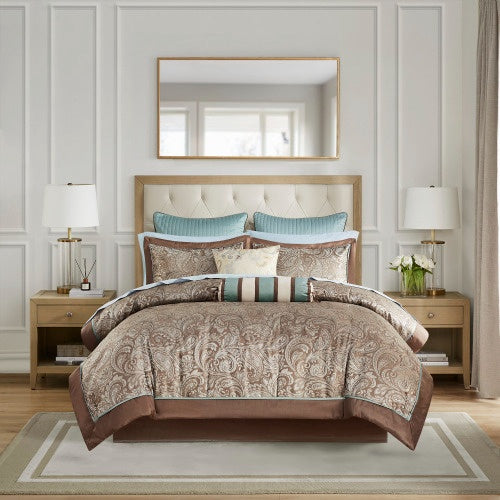 12 Piece Comforter Set With Cotton Bed Sheets - Patrian Supply Co.