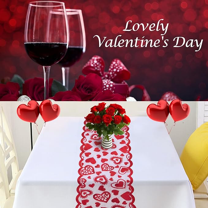 1pc Valentines Day Decorations Table Runner 13 X 72 Inch