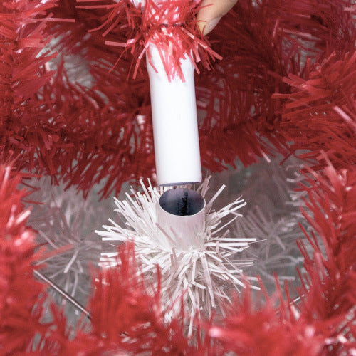 6FT Hinged Fir Artificial Fir Bent Top Christmas Tree, - Patrian Supply Co.