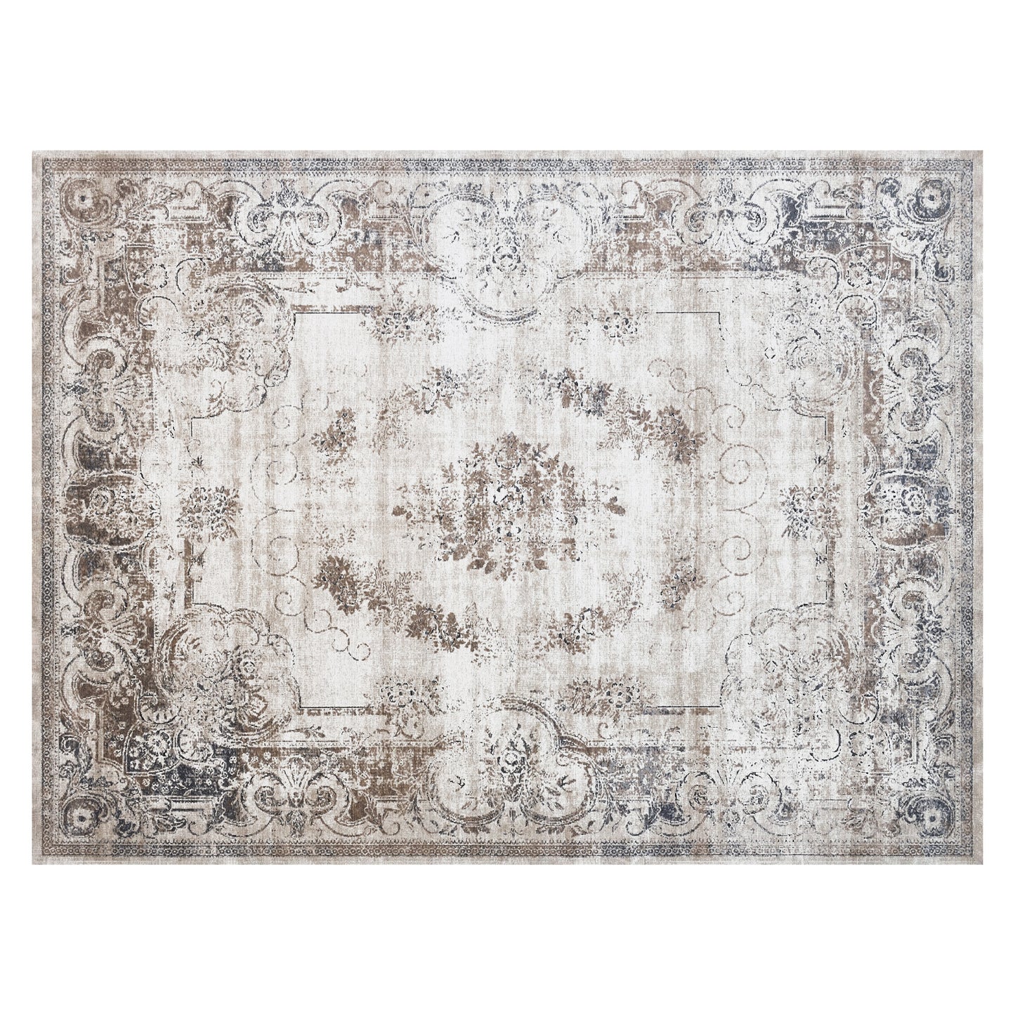 8x10 Boho Area Rug, Machine Washable Carpet