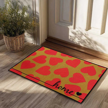 1 PC Heart Pattern Valentine's Day Non-Slip Doormat
