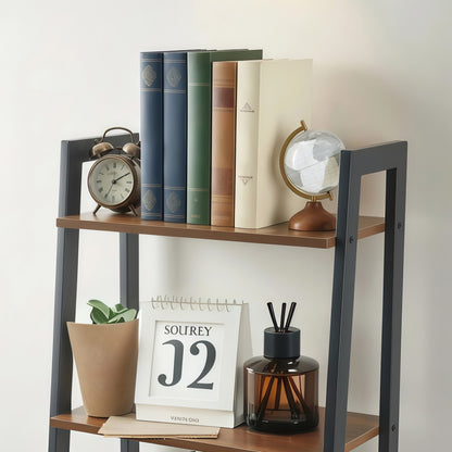 4-Tier Ladder Shelf, Bookcase Storage & Display Shelf