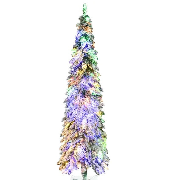 6ft Tall Prelit Pencil Artificial Christmas Tree - Patrian Supply Co.