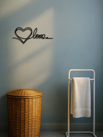 Metal Heart Love Shaped Wall Hanging Ornament Line Art Pendant Metal Wall Decor