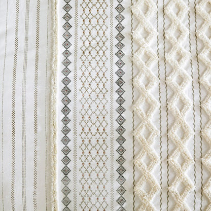 Full Queen Cotton Printed Duvet Cover Set With Chenille - Patrian Supply Co.