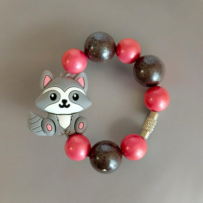 Cutie Raccoon Bracelet - Tumbler Handle Charm