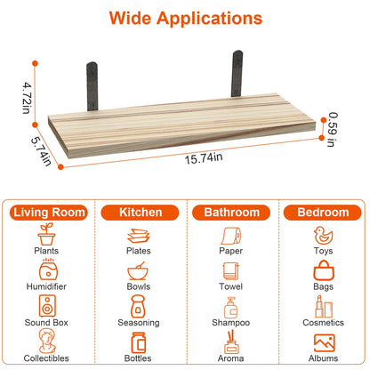 6 Sets Floating Shelves 15.74x5.74Inch