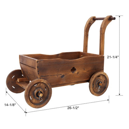 Wooden Wagon Planter Box