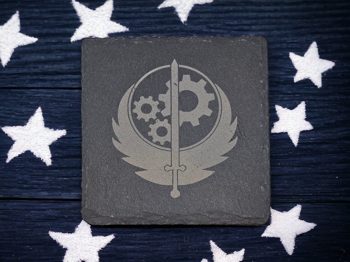 Wasteland Factions Slate Coaster Set (4pc) – Choose Your Allegiance