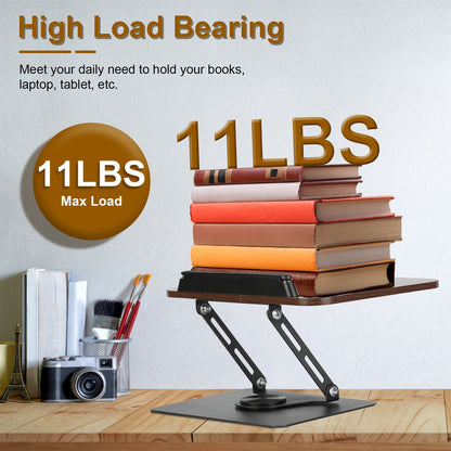 Book Stand for Reading Foldable Wood Book Holder