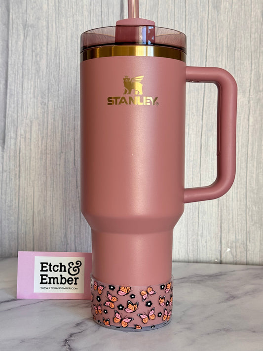 CLEAR BUTTERFLIES Fall Tumbler Boot -fits 20-40oz