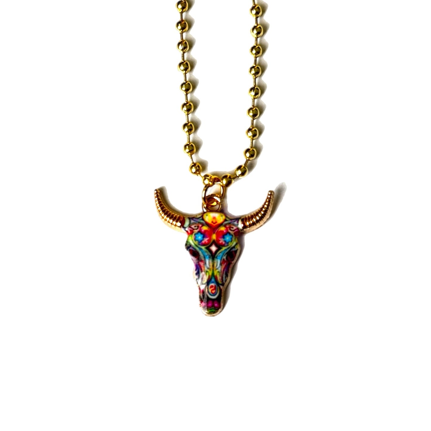 Cow Skull Charm - Tumbler Handle Charm