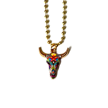 Cow Skull Charm - Tumbler Handle Charm