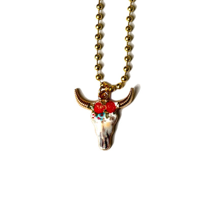 Cow Skull Charm - Tumbler Handle Charm