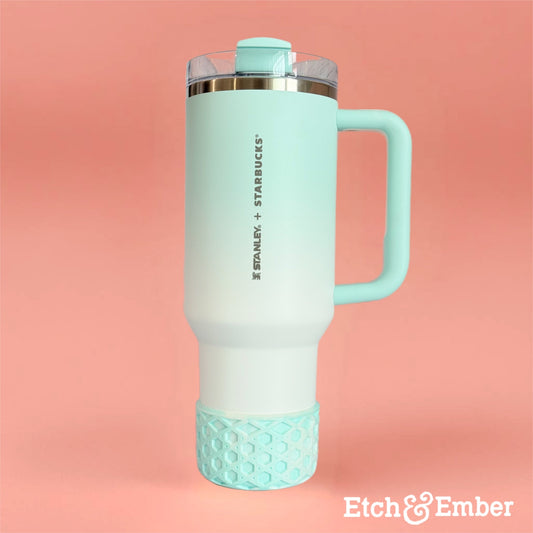 Pearl Mint Waffle Tumbler Boot -Fall fits 20-40oz