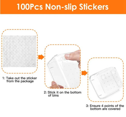 25Pcs Clear Plastic Drawer Organizers Set