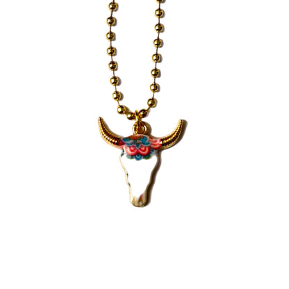 Cow Skull Charm - Tumbler Handle Charm