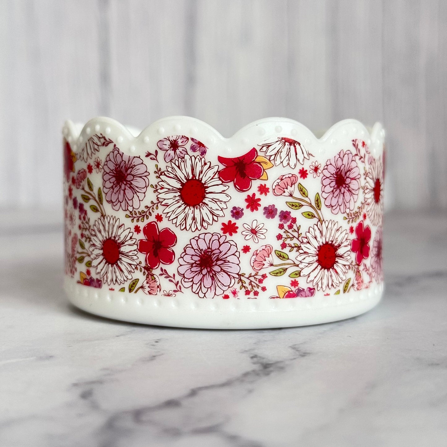 Floral Scallop Tumbler Boot -fits 20-40oz