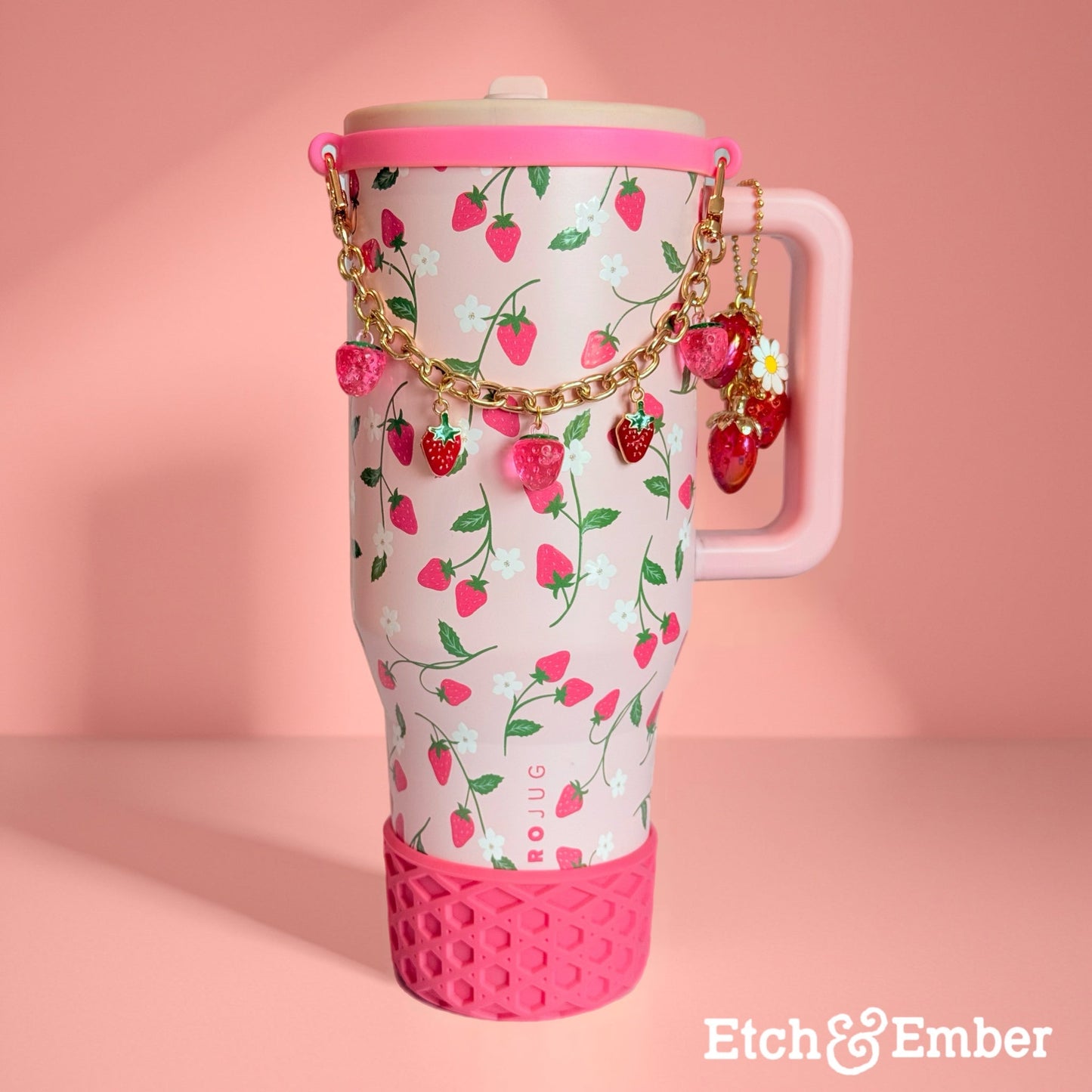 Strawberry Deluxe Tumbler Charm Necklace