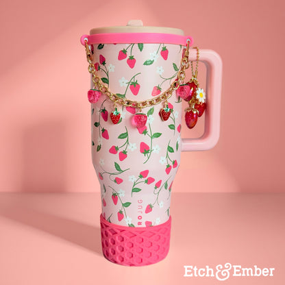 Strawberry Deluxe Tumbler Charm Necklace