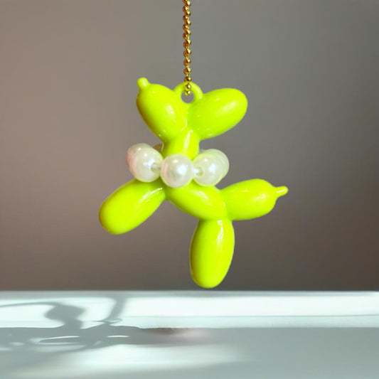 Lime Balloon Dog Charm - Tumbler Handle Charm