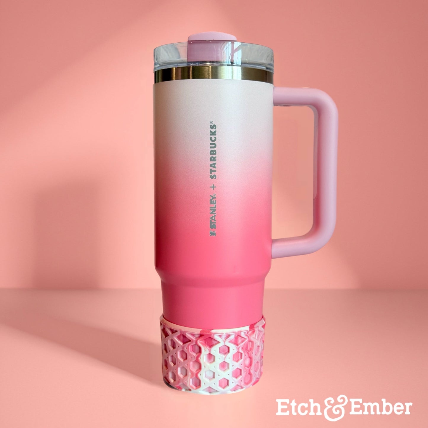 Strawberry Swirl WAFFLE Tumbler Boot -fits 20-40oz