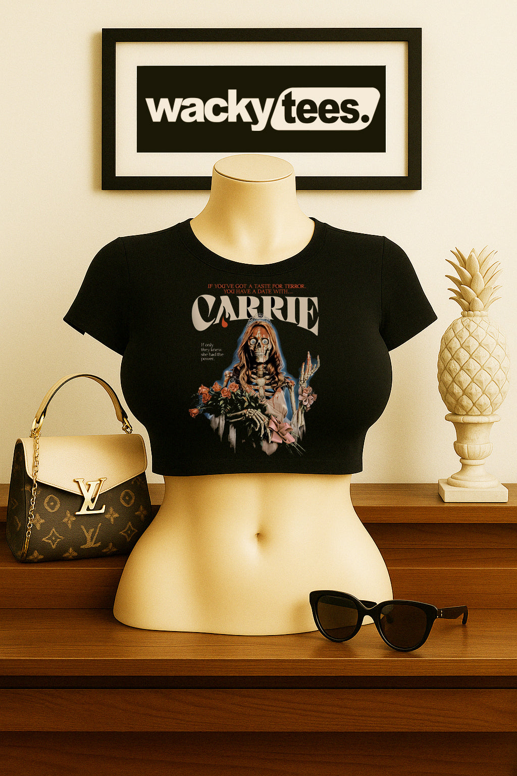 Carrie Taste for Terror Date With Horror Prom Queen Halloween Graphic Tee Shirt
