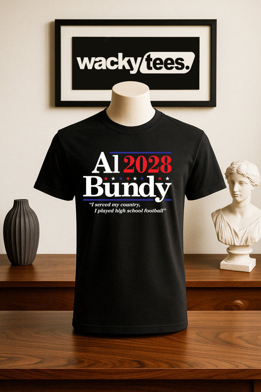 Al Bundy 2028 Campaign Parody Married with Children 80s 90s Graphic Tee Shirt